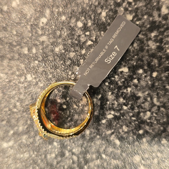 NWT 14K Gold Plated Sterling Silver Created Opal Oval Gemstone Ring, $90, size 7 - Picture 4 of 10